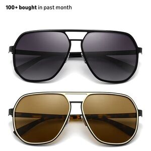 Stylish Black and Gold Sunglasses